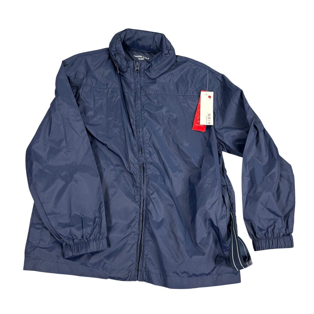 Monoprix Kids Packable Windbreaker Jacket Navy Blue Size 10 Years NWT